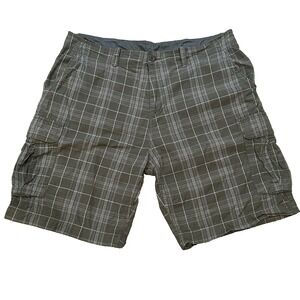 Arizona Jean‎ Co. Cargo Shorts Men's Size 44 Plaid Print 100% Cotton Relaxed Fit